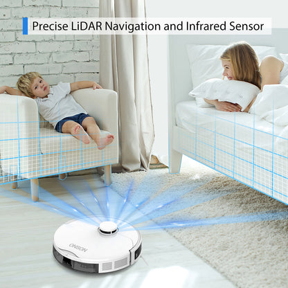 X20 Self-Emptying Robot Vacuum Cleaner, 6000Pa Super Suction, APP/Voice Control, 3D LDS Mapping