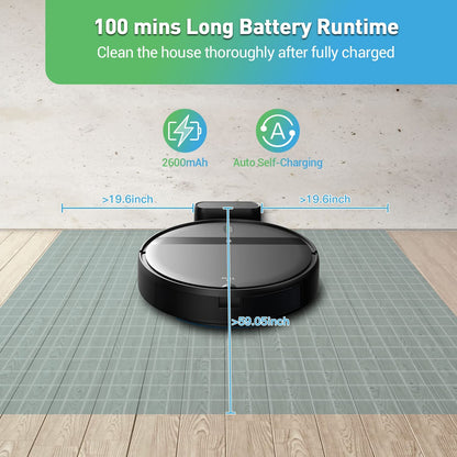 Robot Vacuum Cleaner G20, 1600Pa Super Suction, APP/Voice Control, Auto and Spot Cleaning