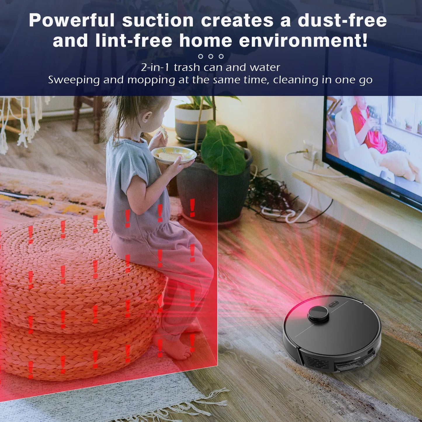 M30+ Robot Vacuum and Mop Combo, 3000Pa Super Suction, APP/Voice Control, Auto and Spot Cleaning