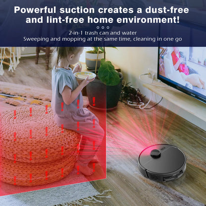 M30+ Robot Vacuum and Mop Combo, 3000Pa Super Suction, APP/Voice Control, Auto and Spot Cleaning