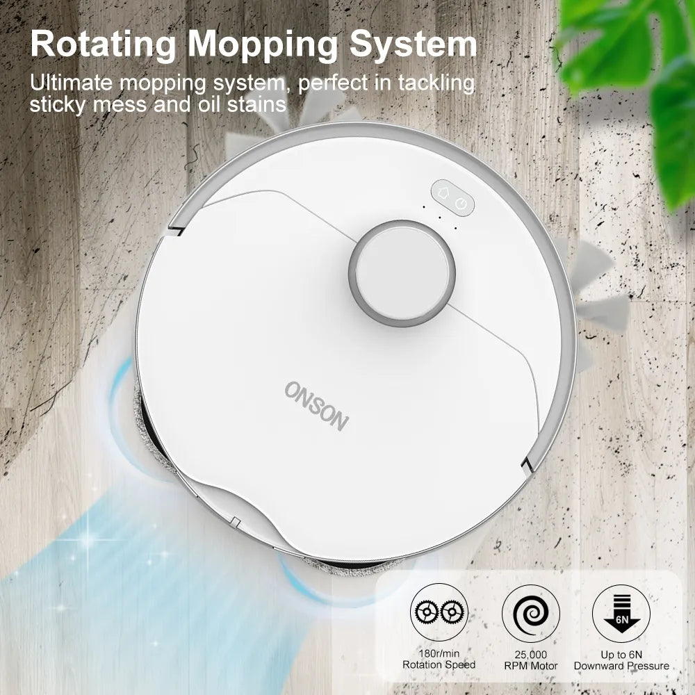 X20 Self-Emptying Robot Vacuum Cleaner, 6000Pa Super Suction, APP/Voice Control, 3D LDS Mapping