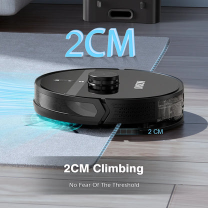 D900 Self-Emptying Robot Vacuum Cleaner, 4000Pa Super Suction, APP/Voice Control, 3D LDS Mapping